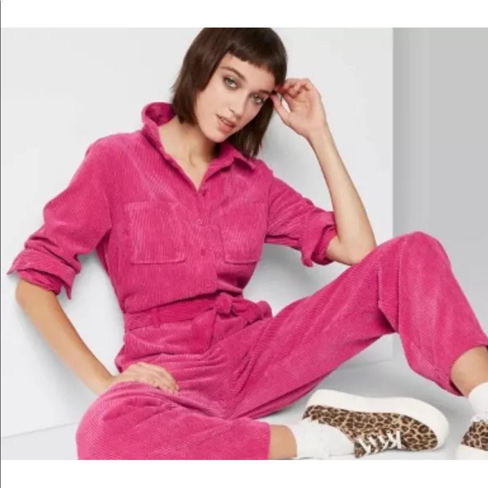 Women’s Long Sleeve Corduroy Jumpsuit -